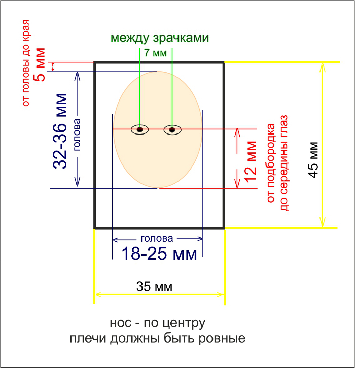 Требования к фотографиям на паспорт гражданина Российской Федерации